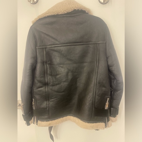ALLSAINTS Hawley Shearling Biker Jacket - Picture 2 of 8
